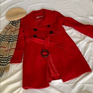 Red Guess coat